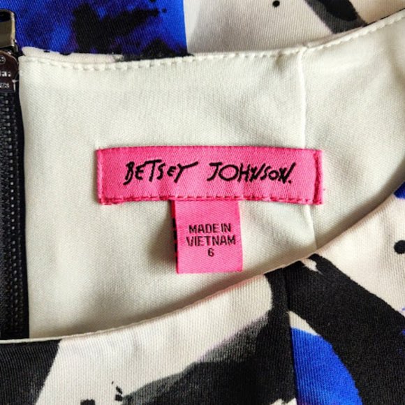 Betsey Johnson Sleeveless Blue Flare Dress sz. 6 - Picture 4 of 8